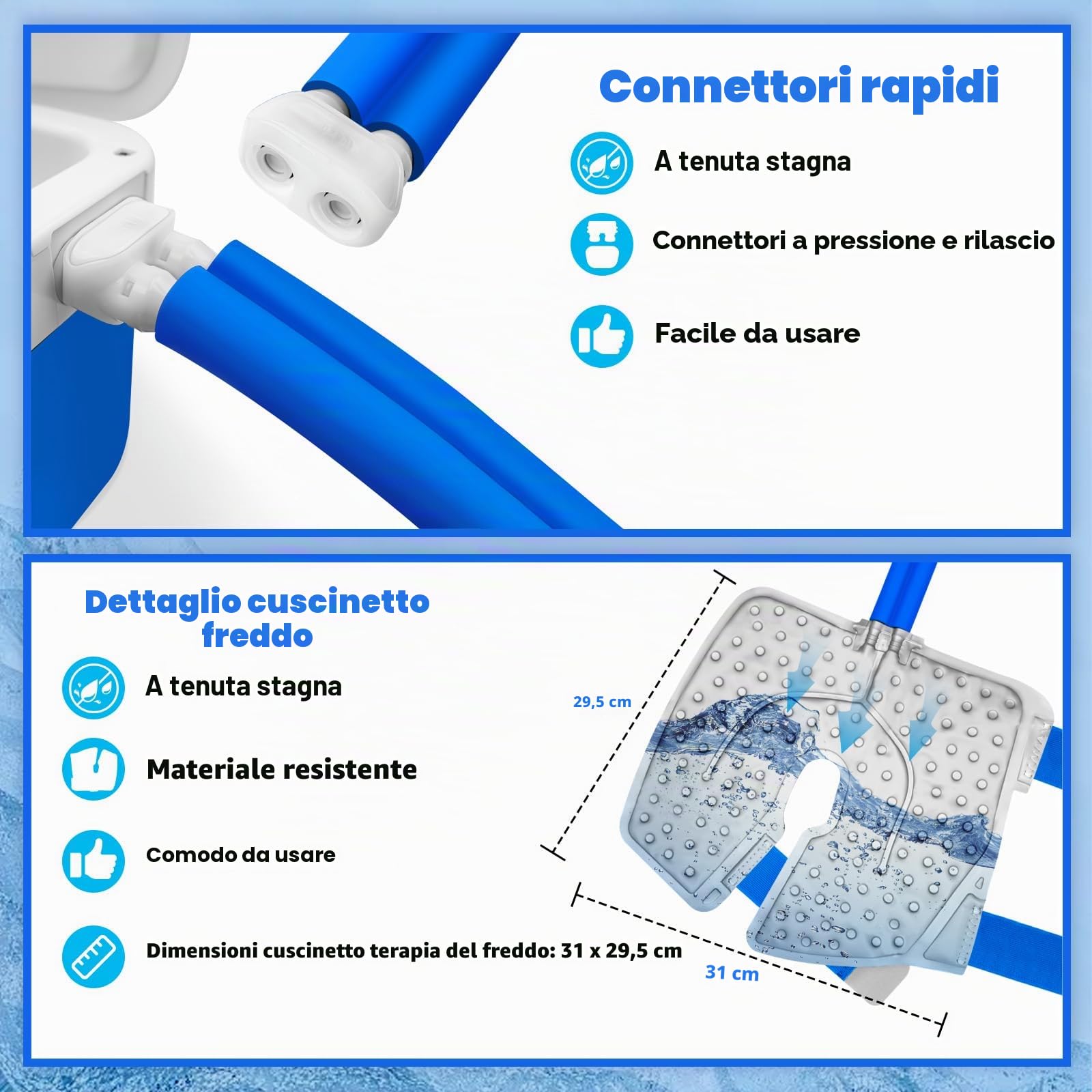 Inmoredo Macchina per terapia del freddo per sostituzione del ginocchio con timer programmabile, sistema di sollievo dal dolore per crioterapia per lesioni sportive, dolori articolari al ginocchio