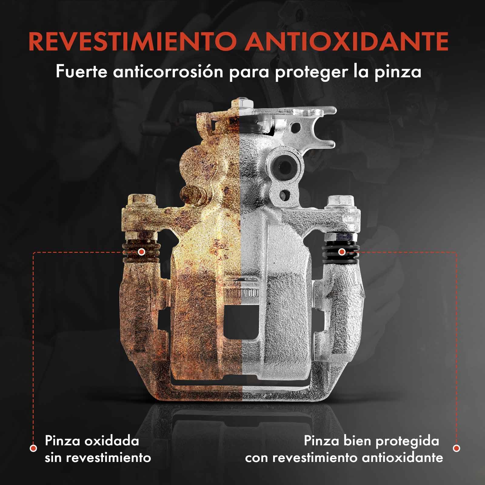 Frankberg Pinza de freno eje trasero con soporte. | Distancia entre orificios de montaje: 90 mm; Compatible con: C-Max II DXA/CB7 DXA/CEU, V40 Cross Country 526