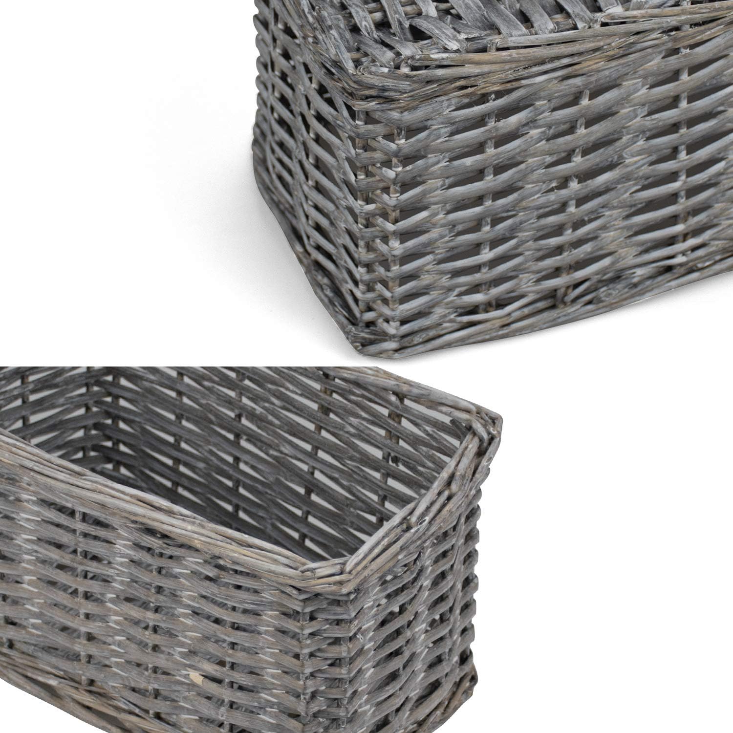 Buy Yesland Handmade Wicker Storage Baskets Set Woven Storage Shelf Organizer Nesting Baskets For Pantry Living Room Office Bedroom Bathroom Shelvesset Of 3 Online In Indonesia B088bv1wxj
