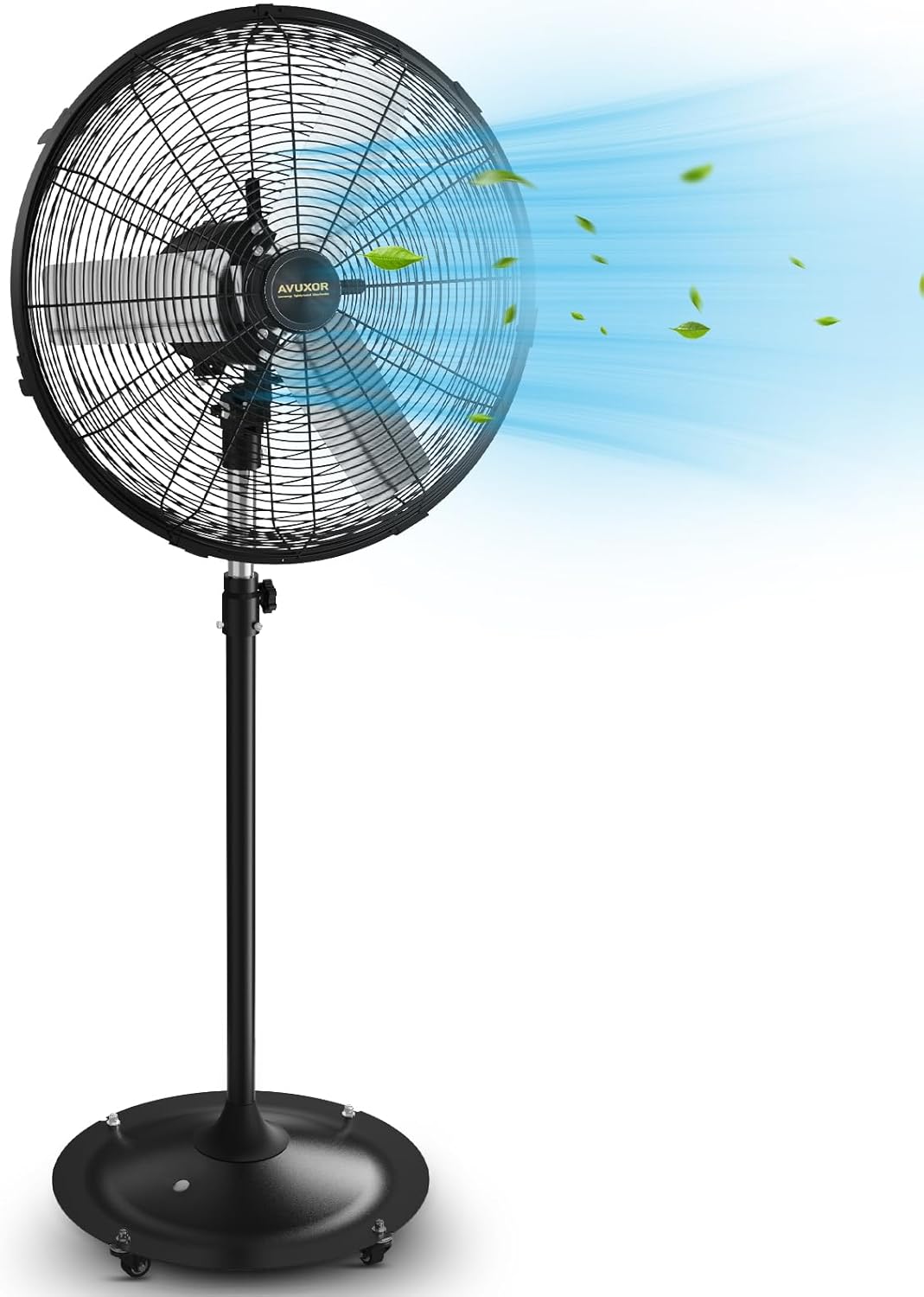 Photo 1 of  24'' Outdoor Pedestal Fan, 4 Speed Oscillating Pedestal Fan with All Sealed Brushless DC Motor, Outdoor Fans for Patios Waterproof, Heavy Duty Industrial Fan for Commercial, Garage, Warehouse, Factory 