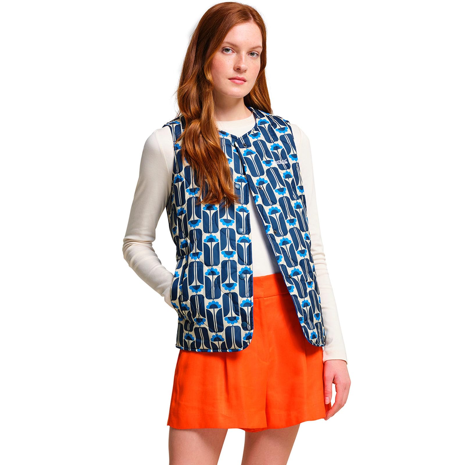 Regatta Women's Navy Orla Kiely Quilted Gilet Size 16