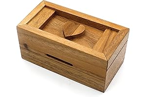 BSIRI Wooden Heart and Brain Teaser Box