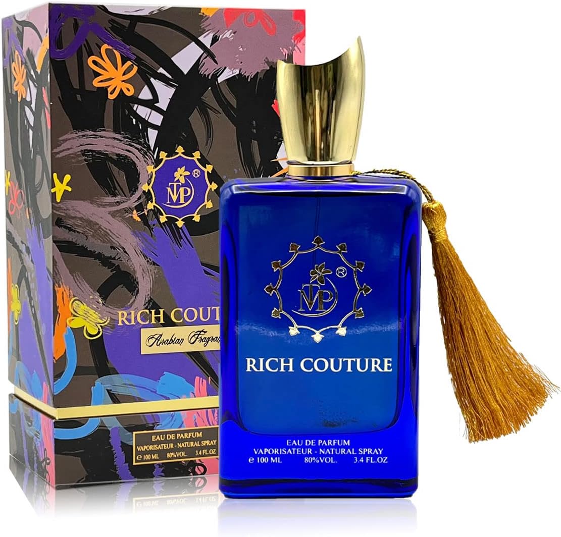 Rich Couture Eau De Parfum 100ml | Aromatic, Woody notes, Spicy [OUD] & Incense Fragrance with hint of Amber | Long Lasting Great Sillage | Unisex Perfumes For Men and Women | Arabian Fragrances