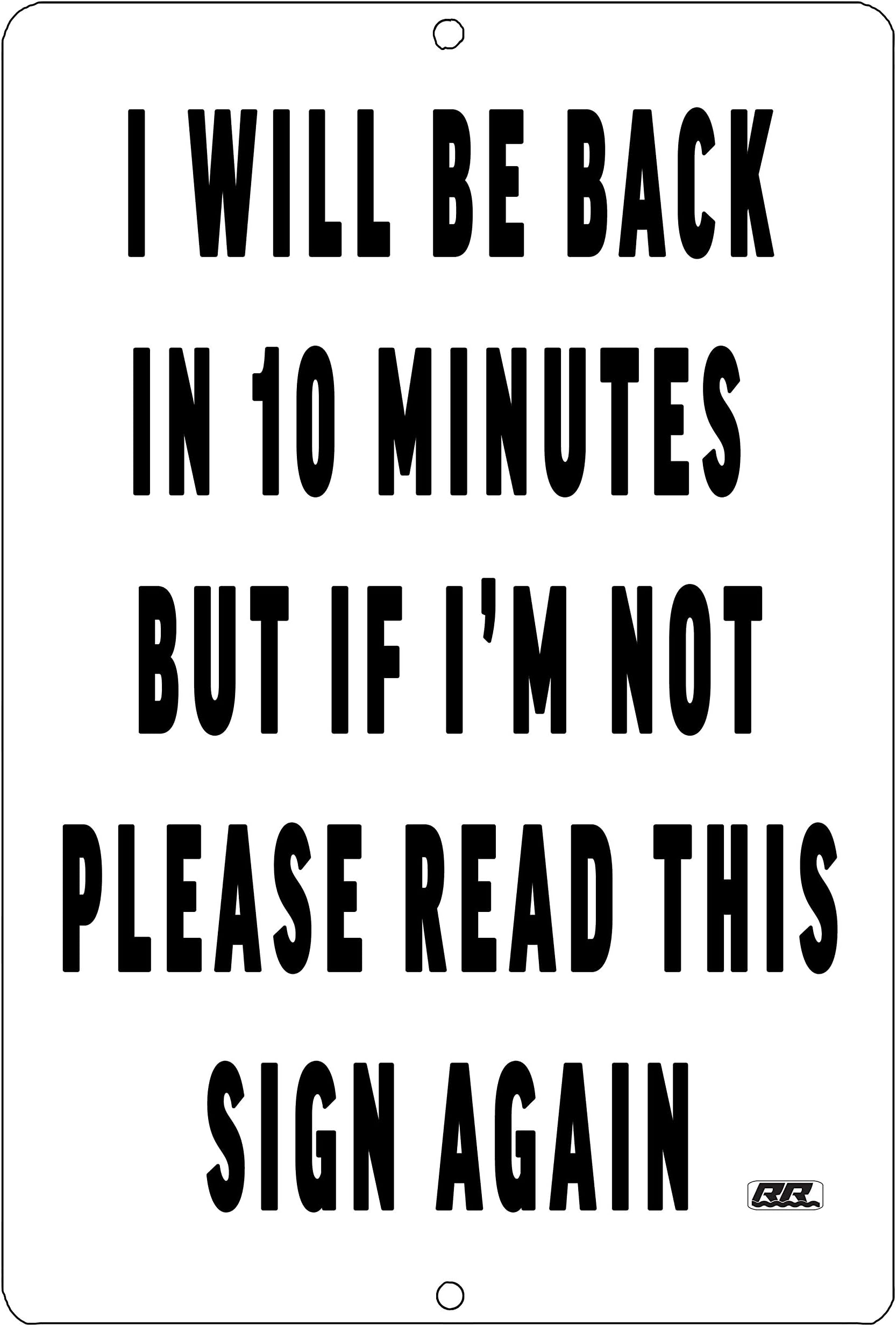 Amazon.com: Vintage Metal Signs Sorry Back in 5 Minutes Tin Sign Poster ...