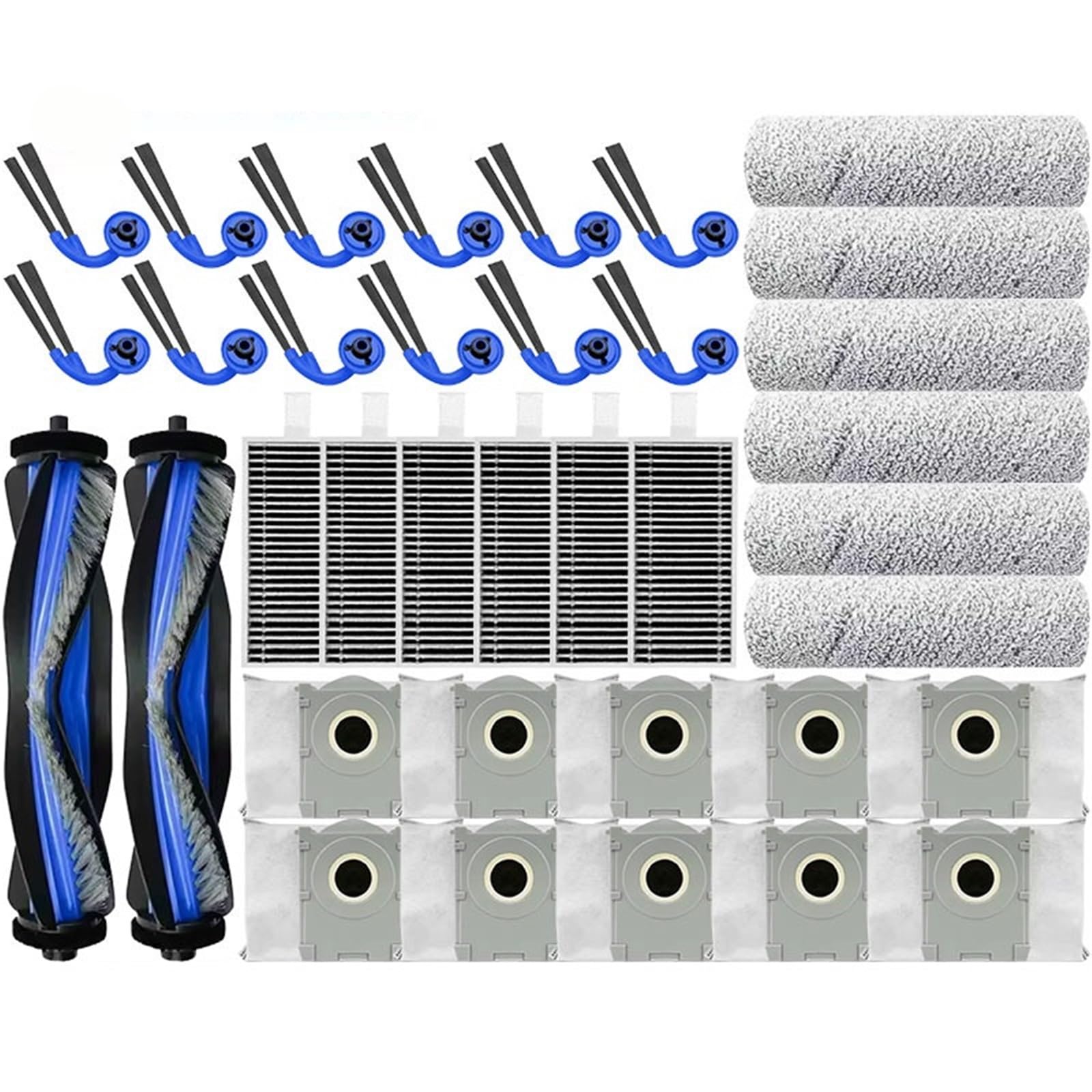 Brosse et mops pour Ecovacs Deebot X11 Omnicyclone parfaits pour éliminer les poils d'animaux