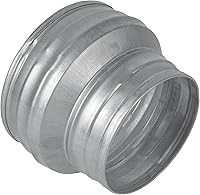 Vista 22 de Reductor de conducto redondo de 6 a 4 pulgadas - Aumentador de tubería de acero galvanizado de ajuste macho - Acoplamiento para sistemas