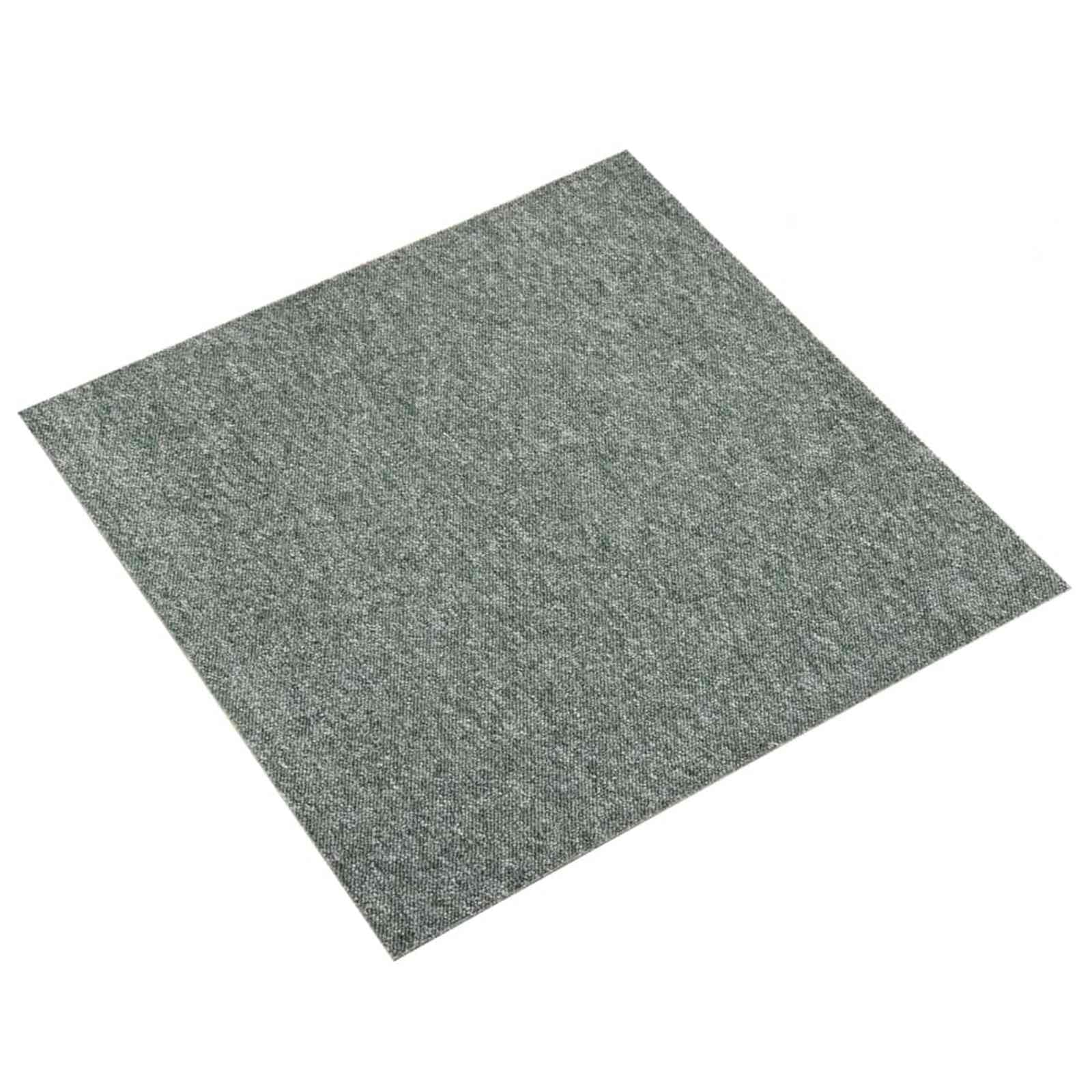 Set mit 20 Teppichfliesen, Polypropylen, 50 x 50 cm, Anthrazit