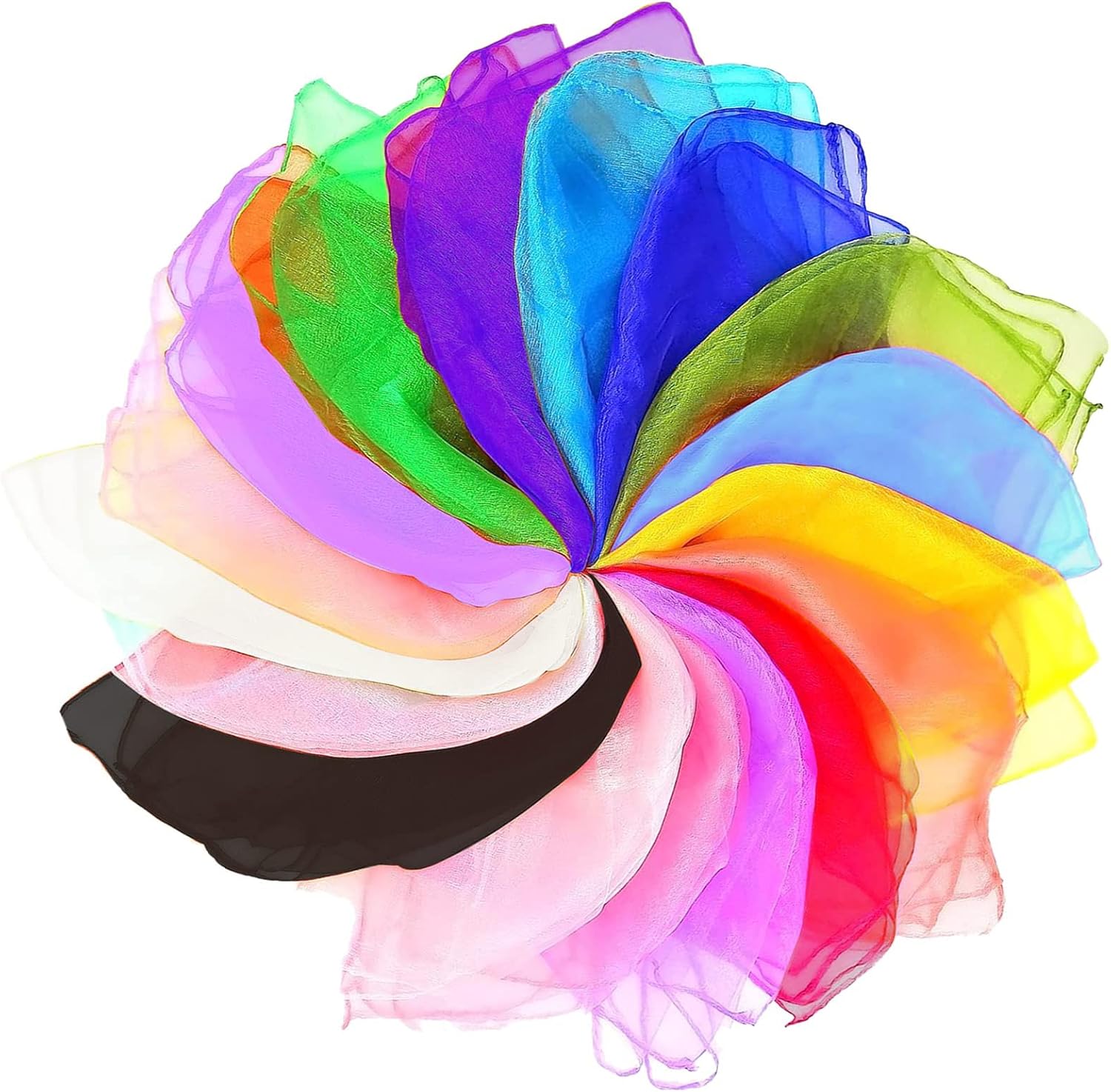 FGen 20PCS Sensory Scarves,Dance Scarves Performance Props,Movement