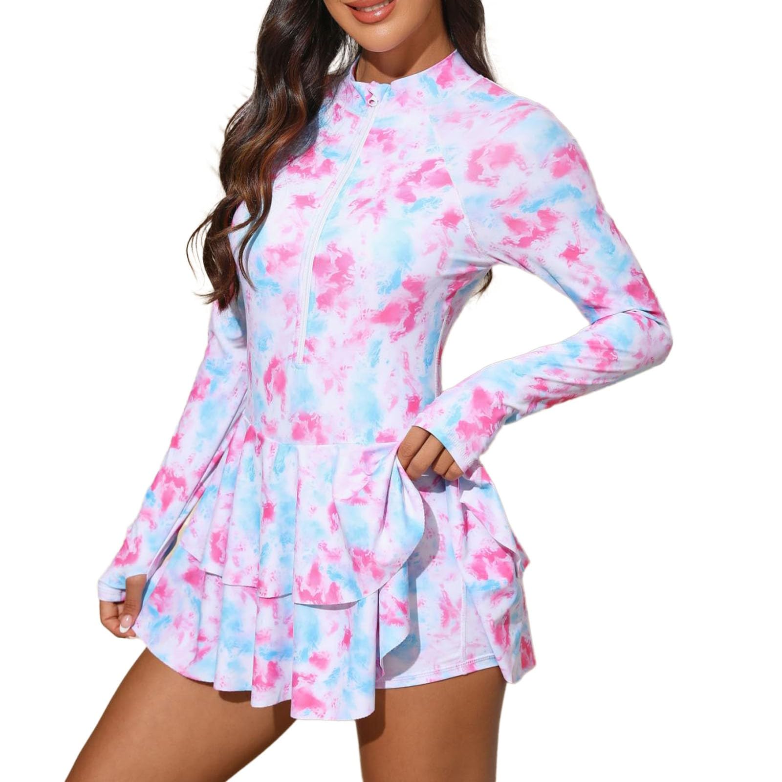 Costume Abbronzante Donna Tankini Costume Intero Curvy Contenitivo No Segno Abbronzatura Mare Per Piscina Costumi Traje De Baño Mujer Senza Segni Da Bagno Abito Taglie Ropa Interi Nascondere Pancia