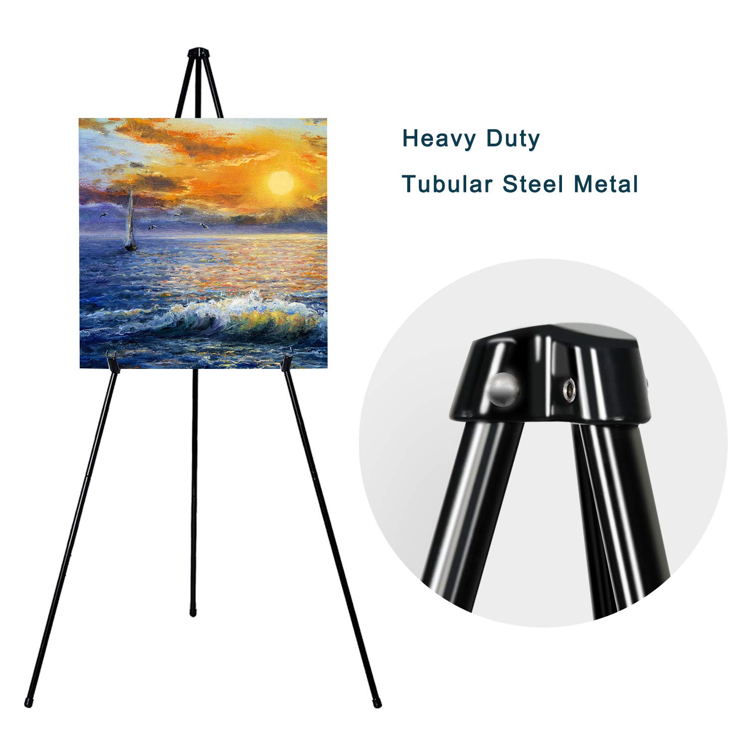 63" Tall Display Easel Stand,Adjustable Floor Standing Poster Easel