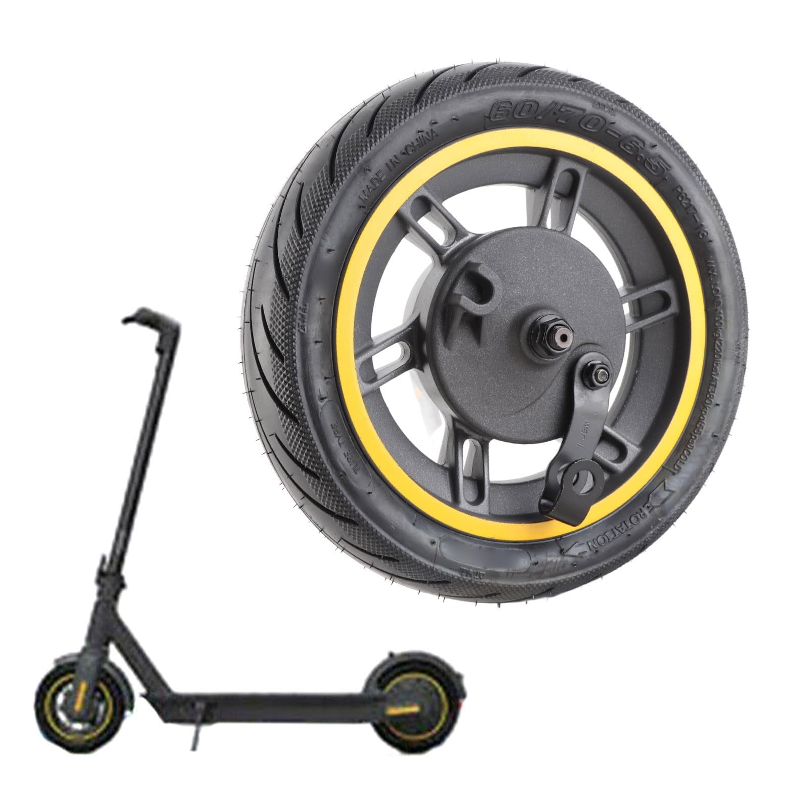 Pneumatico Ruota Anteriore 10 Pollici 60/70-6.5, Sostituzione Diretta per Scooter Elettrico, per Tratti Urbani e Pendolari