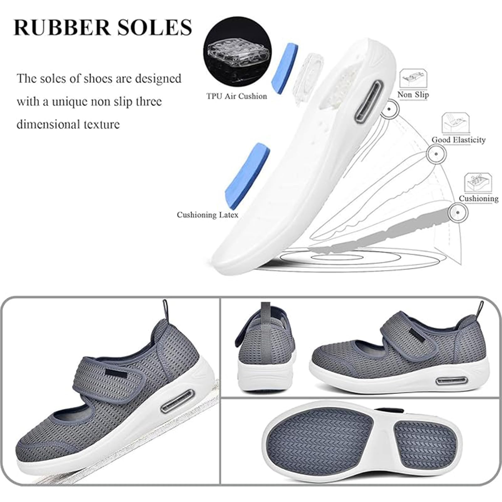 Scarpe Diabetici da Uomo E da Donna, Ortopediche Scarpe per Alluce Valgo, Scarp Mediche, Scarp Casual Estive, Tessuto A Rete Traspirante, per Anziani, Piedi Gonfi