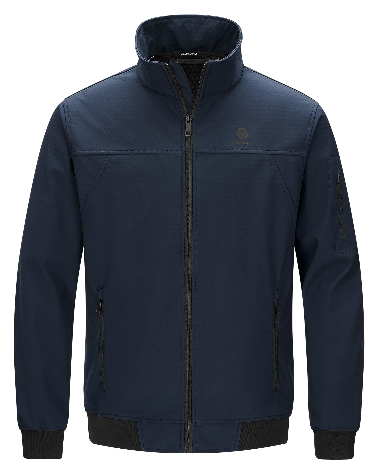 Herren SoftshellJacke Wasserdicht Fleece Gefütterte Übergangsjacke