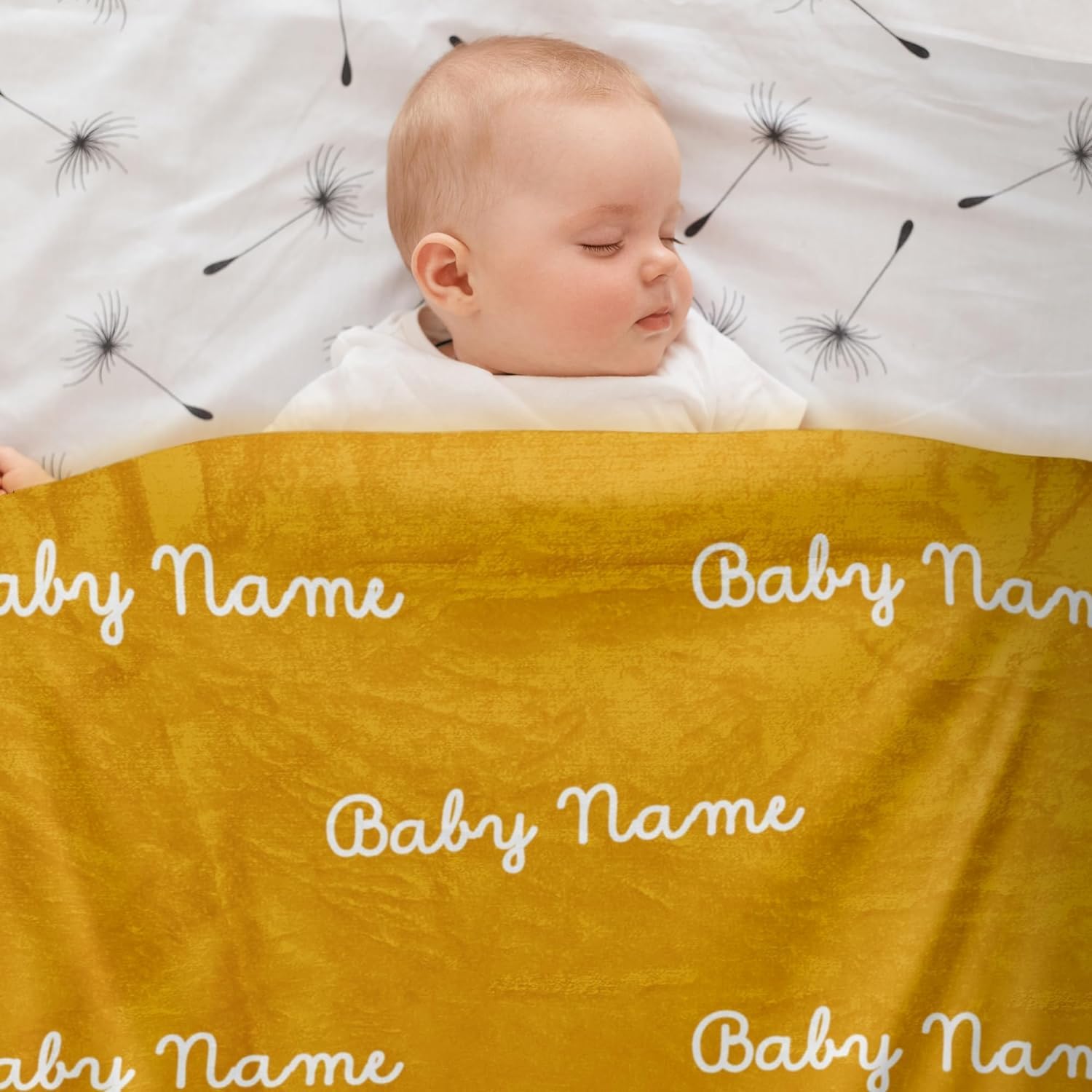 Babydecke Personalisiert mit Namen und Wunschtext – Flauschige Kuscheldecke aus Hochwertigem Flanell – Perfekt für Babys – Pflegeleicht und Individuell Gestaltbar