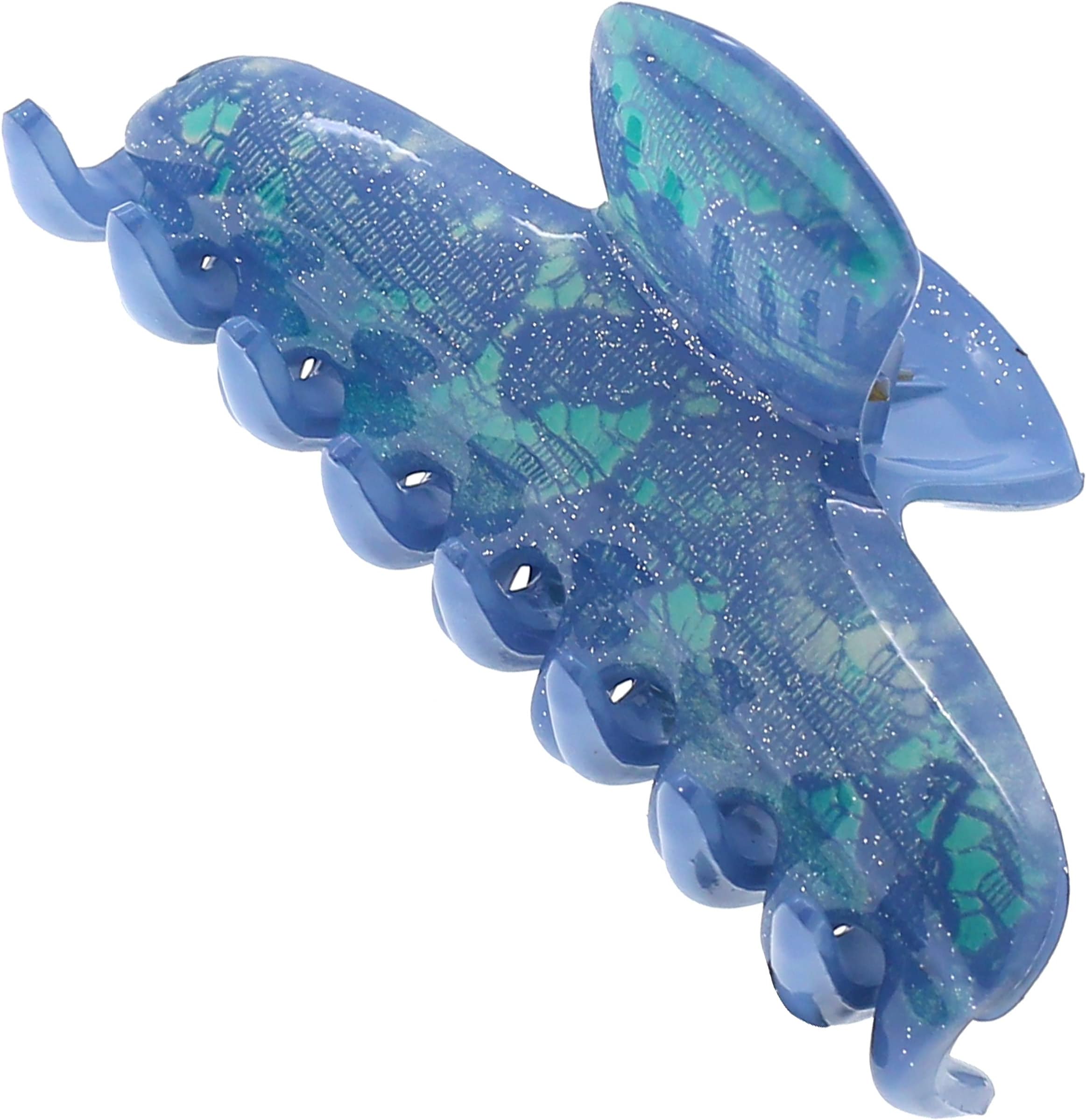 CamilaParis CP3346 French Hair Clip for Women Thick Hair for Long Curly Wavy Hair, Blue, Girls Hair Claw Clips Fashion Styling Hair Accessories for Women, Strong Hold No Slip Grip, Made in France