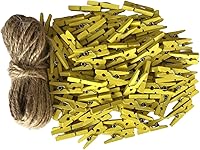 Vista 15 de Pequeño pin de ropa para manualidades, decoración de árbol de Navidad, clips con cordel de yute, paquete de 100