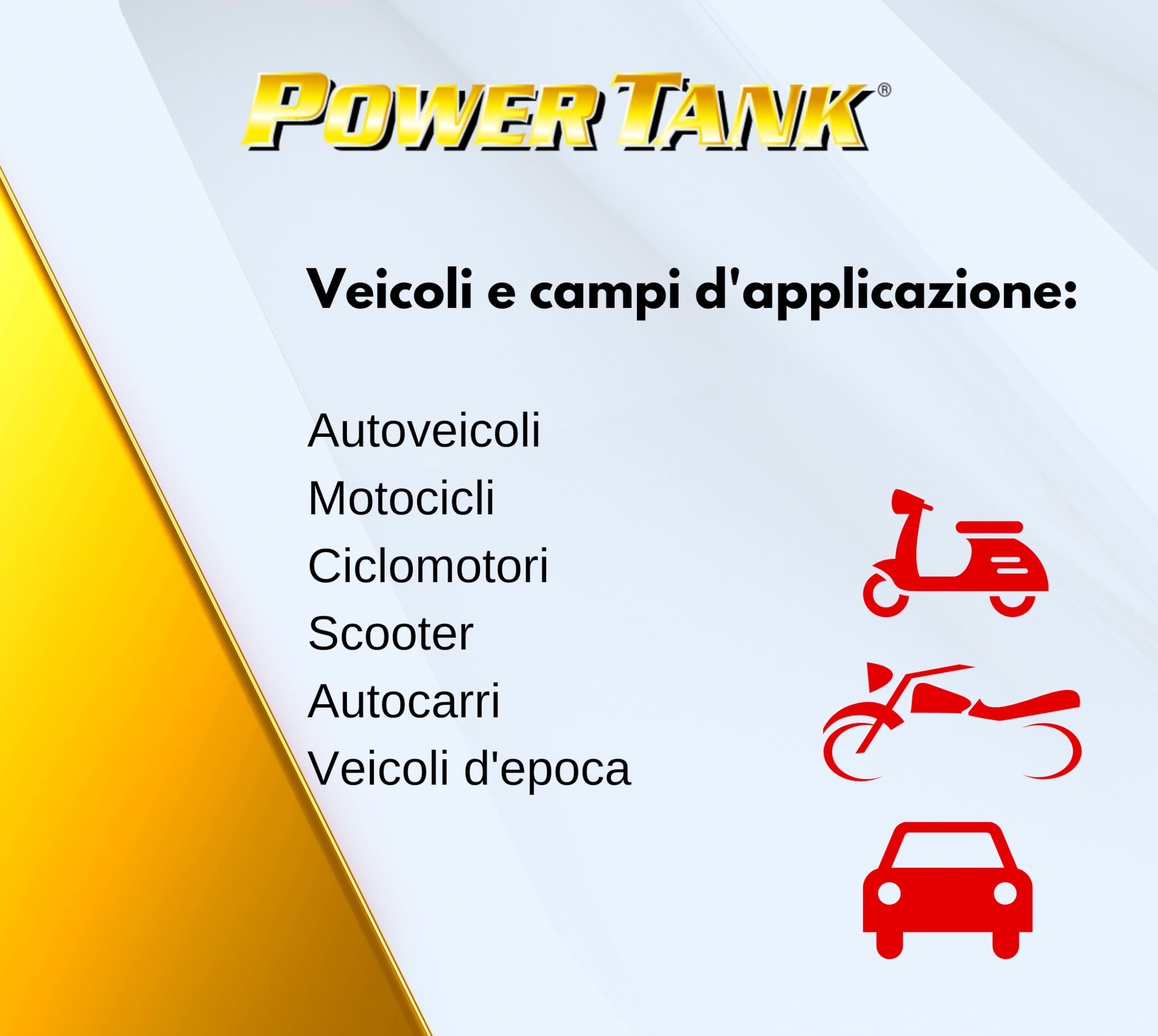 POWER TANK GUM - Trattamento Serbatoio Auto 50/55 Litri Kit Grande Big 1,3 kg per interno Serbatoi gasolio benzina Elimina la Ruggine Ripara Protegge Arrugginito da Moto Auto d'Epoca con Antiruggine
