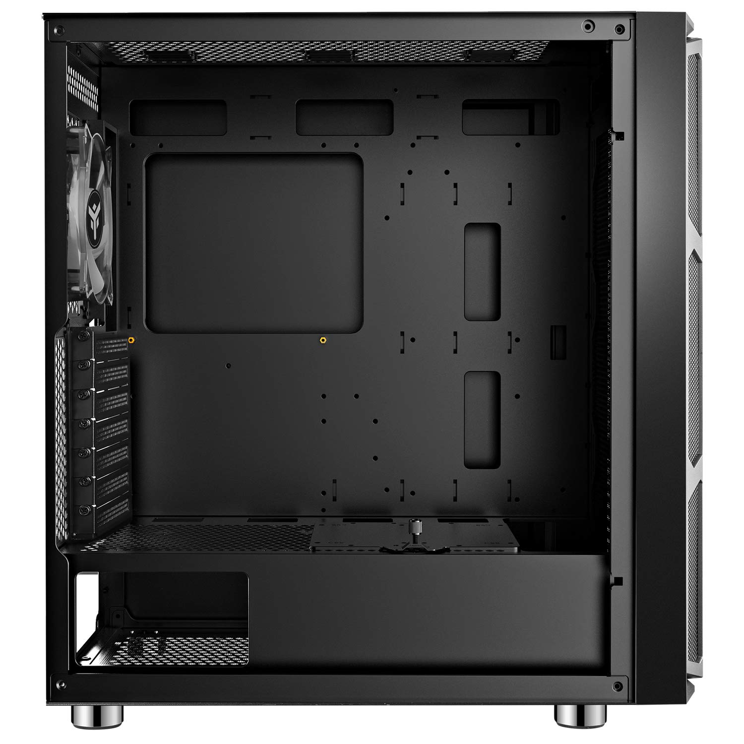 Itek MAJES 20 EVO – Case PC Gaming Full Tower ATX, 2x20cm Ventola, RGB Addressable, USB3, Pannello laterale e frontale in vetro temperato, Nero