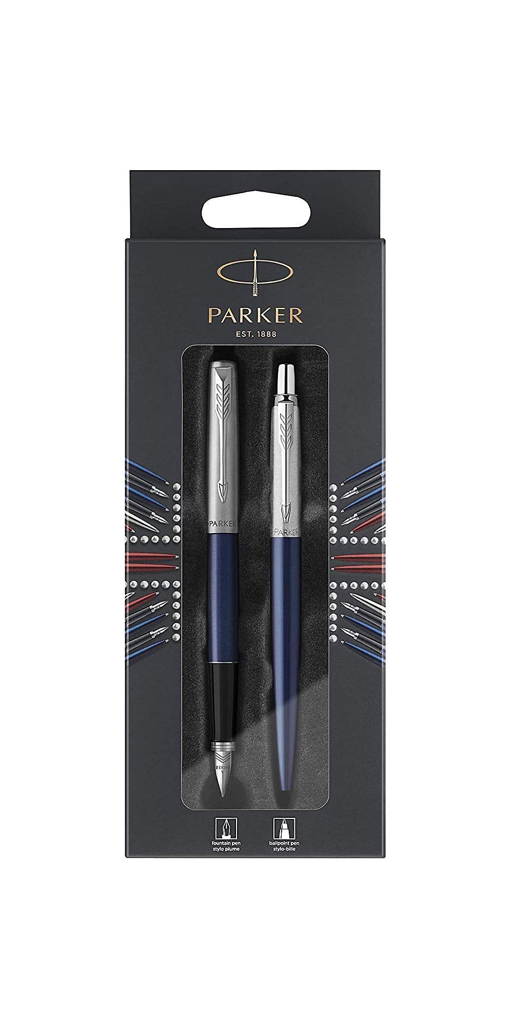 Parker Jotter 2046255 DuoSet - Pluma estilográfica y bolígrafo M Blister Royal Azul