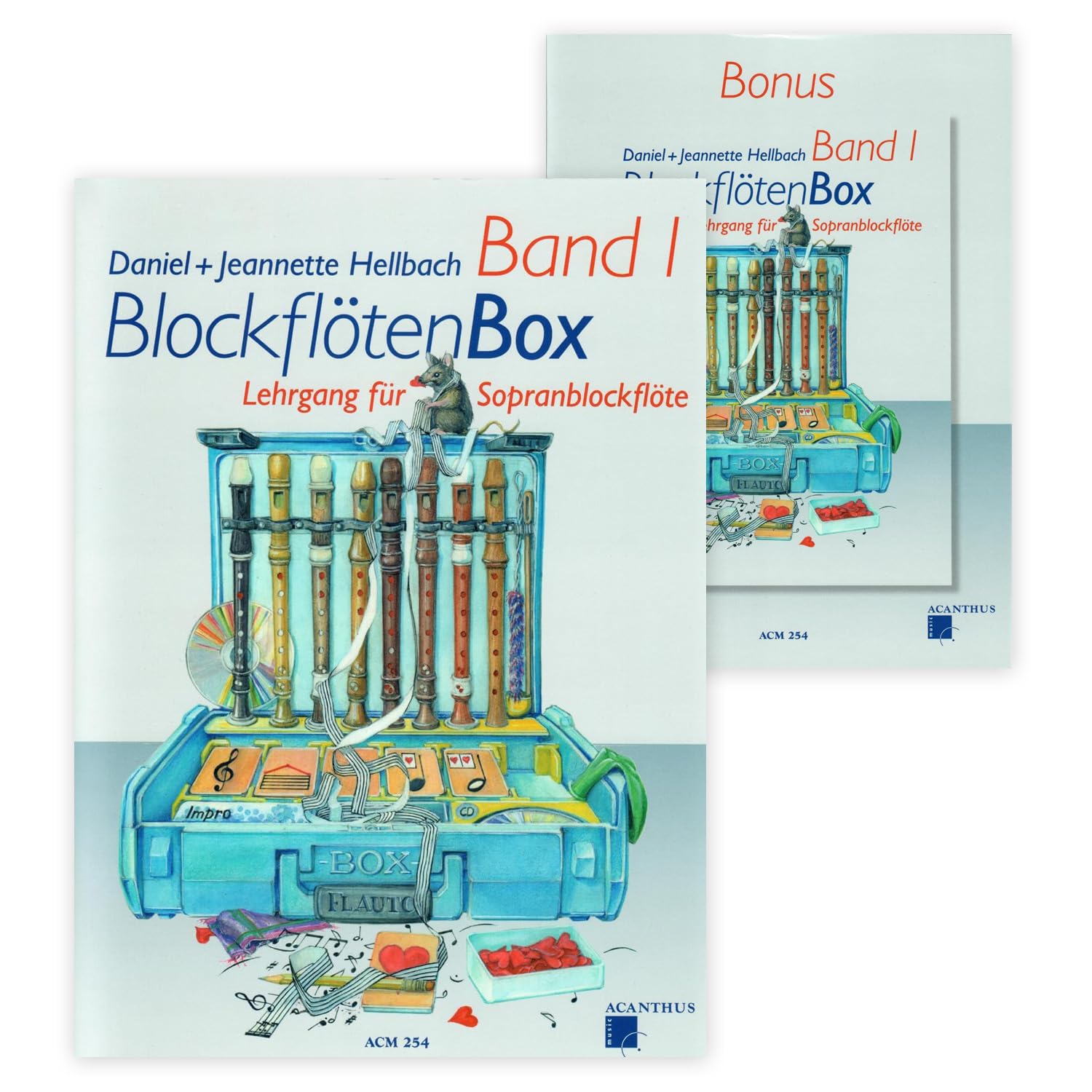 Acanthus Music "Blockflötenbox Band 1 (+Online Audio) – Daniel Hellbach – Lehrgang für Sopranblockflöte