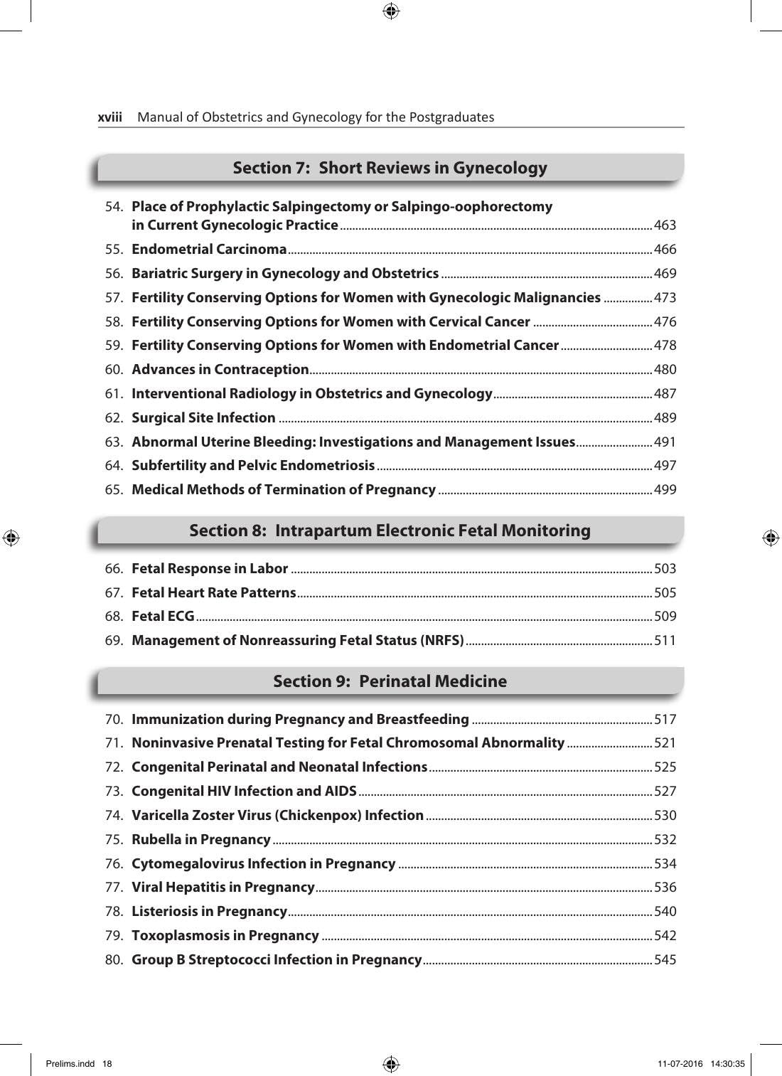 Manual of Obstetrics & Gynecology for the Postgraduates