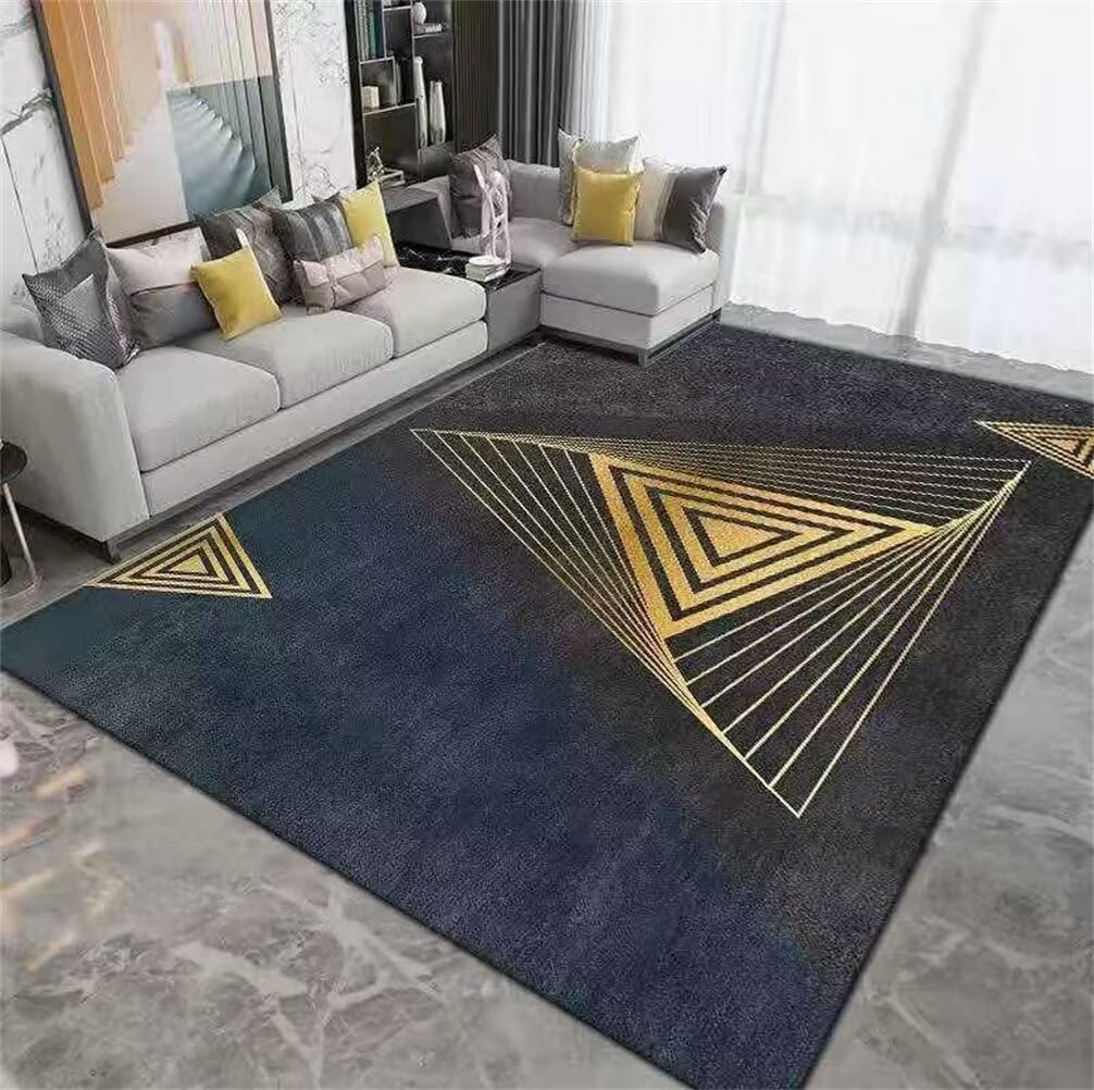 Tapis de sol salon gris foncé facile à nettoyer pour grands espaces