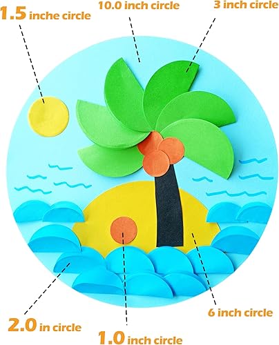 Miniatura 5 de Ezyaid Círculos de papel de construcción con varios colores de 1.5 pulgadas, papel de manualidades de colores 400 hojas para niños, suministros de