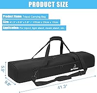 Vista 21 de 60" Multifunctional Tripod Bag, Heavy Duty Tripod Carrying Case with Dual Compartment for Music Stand, Mic Stand, Speakers Stand, Tripods, Lights