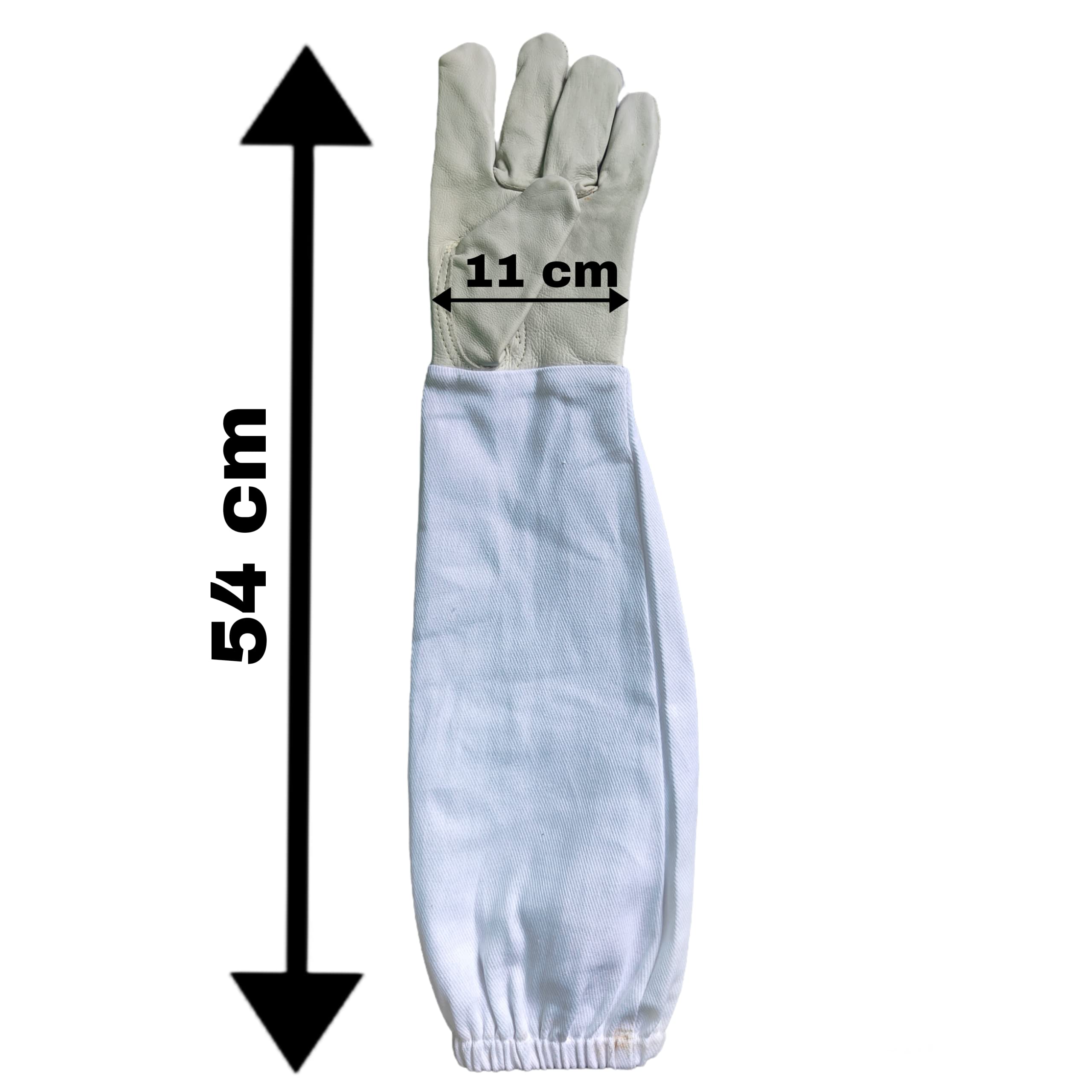 RAHBAN Beekeeping Protective Gloves Pair - Breathable Fabric Leather Gloves with Elastic cuffs – Anti Bee Sting Beekeeper Gloves - Image 3 thumbnail
