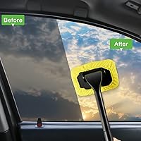 Vista 6 de Frienda Juego de 2 herramientas de limpieza de parabrisas para interior de coche, varita de limpieza de parabrisas auto con mango desmontable, 8