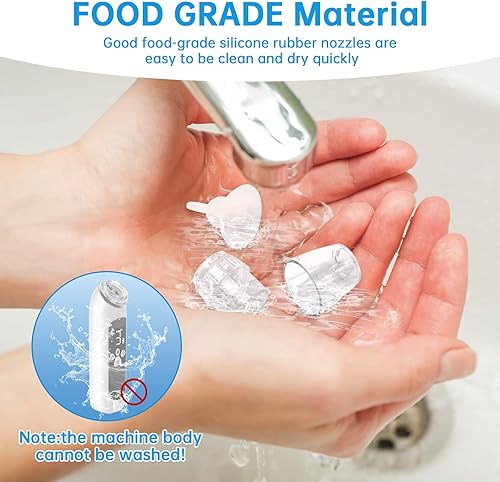 Miniatura 5 de Aspirador nasal para bebé, aspirador eléctrico de nariz para niños pequeños, aspirador de nariz para bebé, limpiador automático de nariz con 3