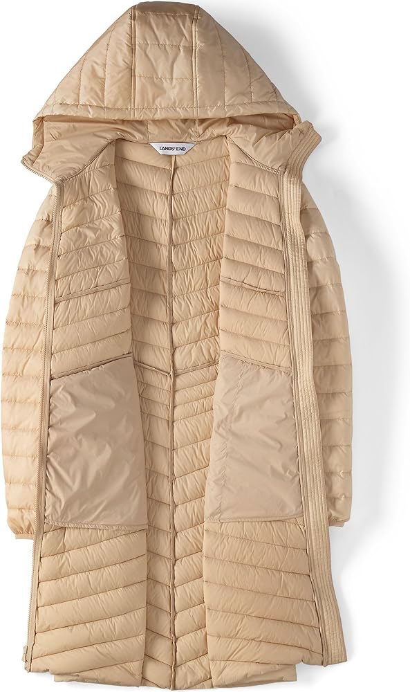 Amazon.com: Lands' End Womens Packable Chevron Wanderweight Down