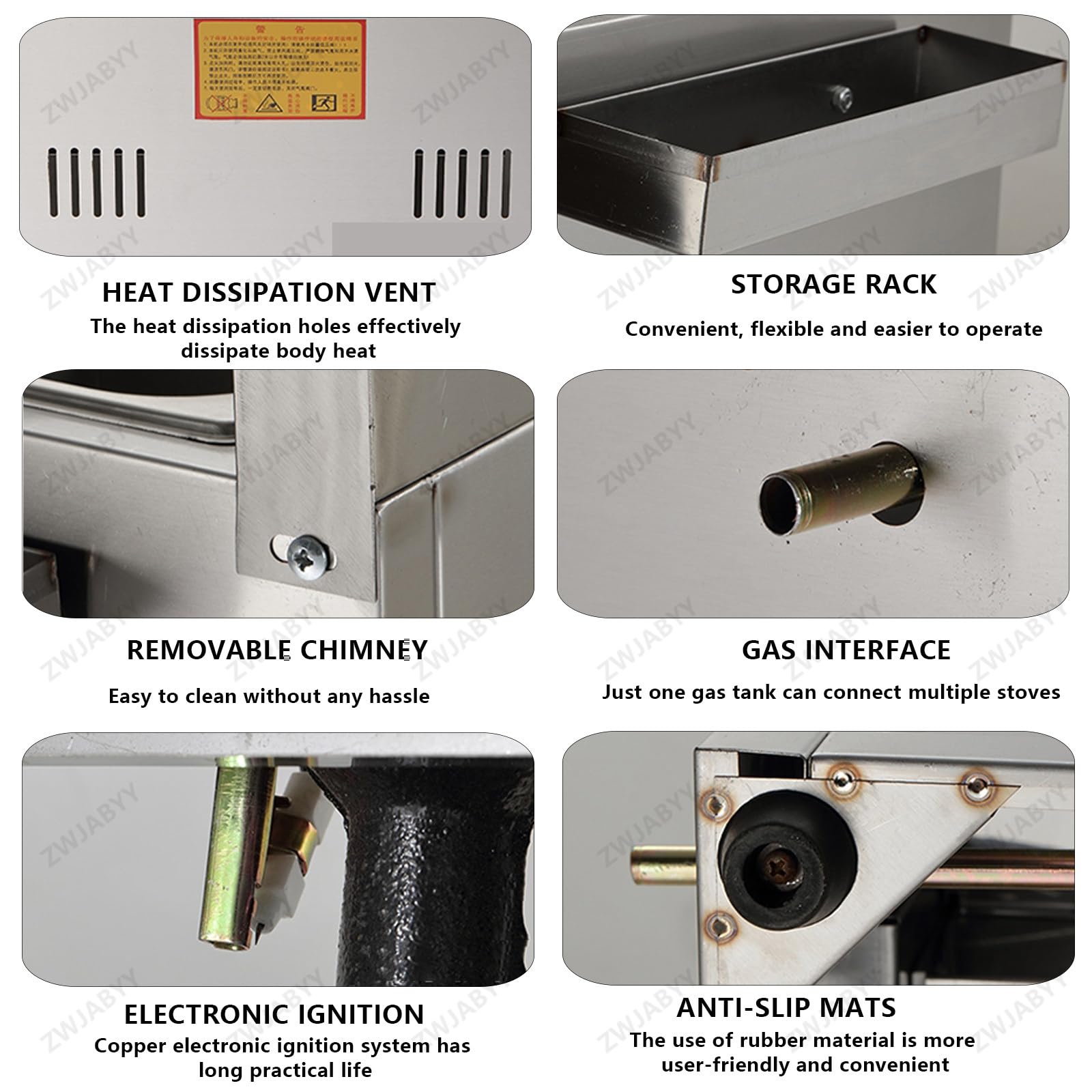 Freidora de gas comercial, encimera de acero inoxidable con cesta y tapa, tanques dobles de 9 litros, control de temperatura ajustable para papas fritas de restaurante