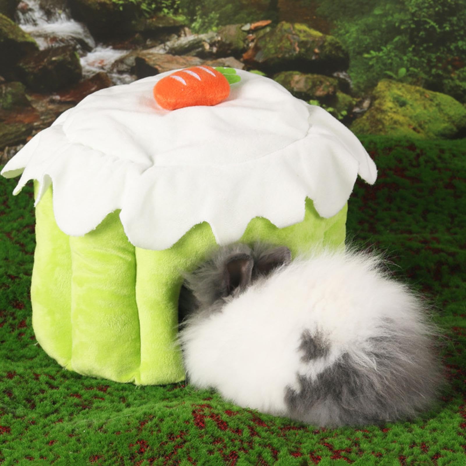 Camas para Animales Pequeños Suave y Cómodo Colgable en Forma de Pastel | Cama Para Mascotas Sin Fondo para Hámster Conejo Hurón Ardilla Voladora y Roedores Pequeños