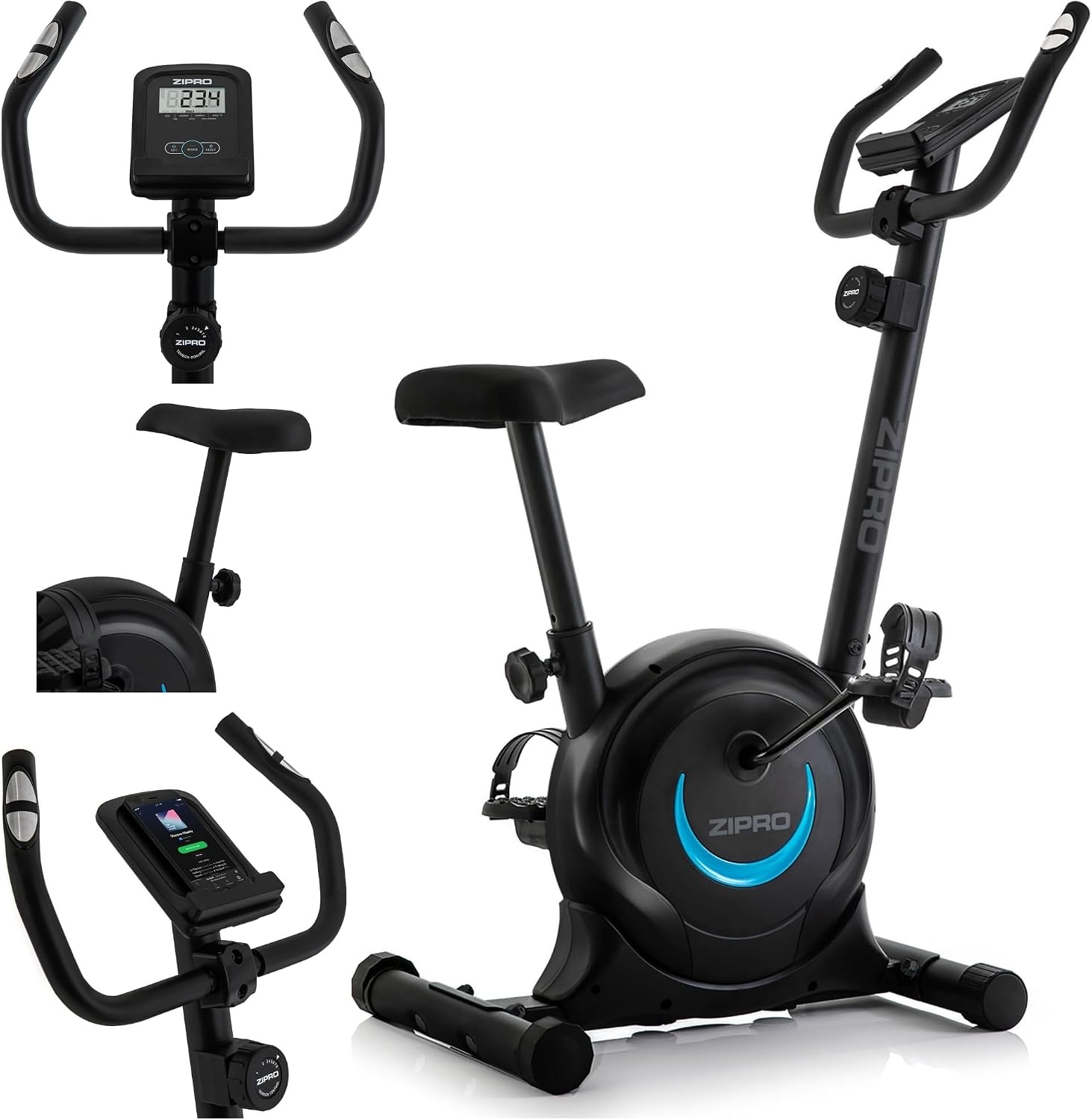 Explotat view of ZIPRO One S Exercise Bike components