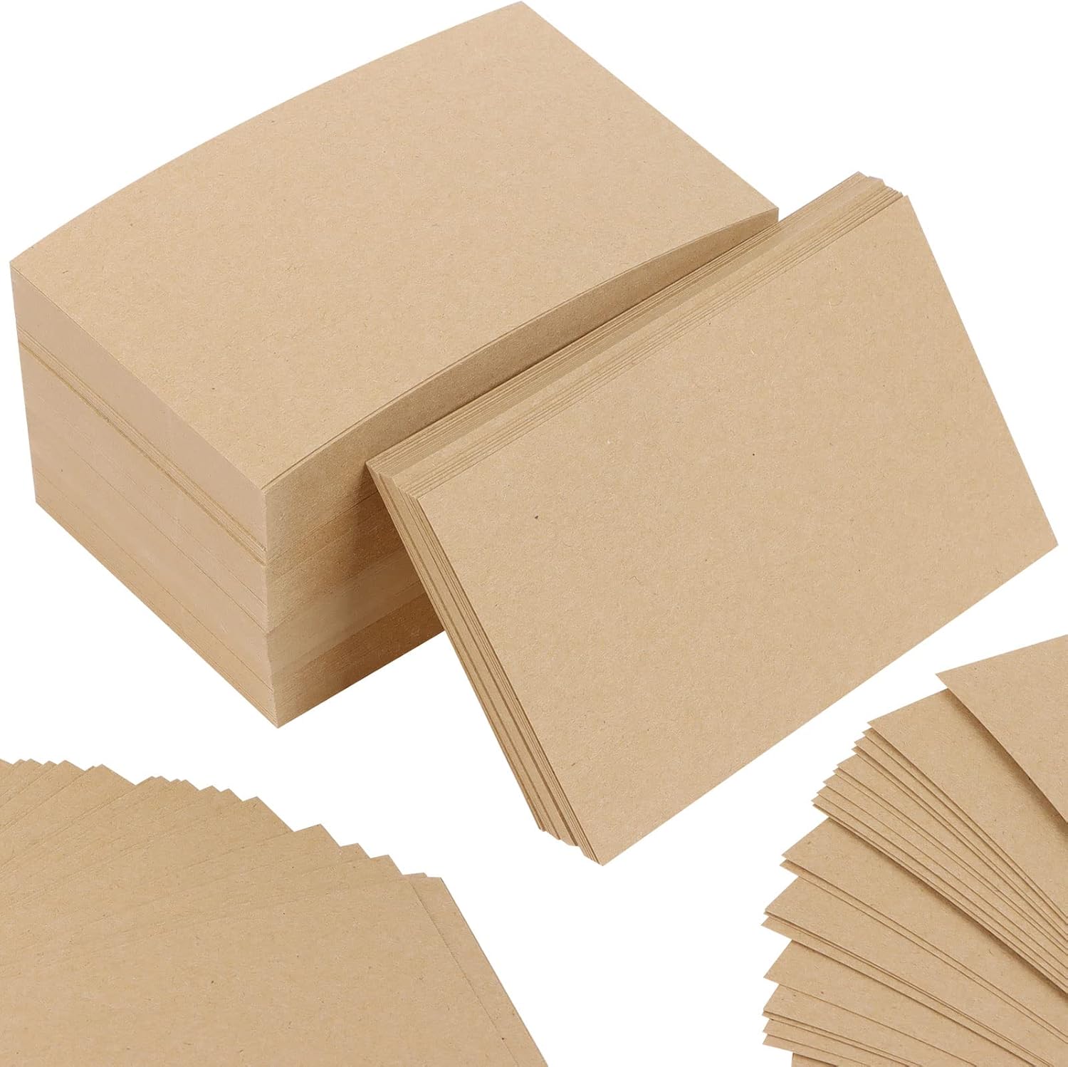 850 Sheets Blank Kraft Cards 5×3 inch Blank Message Paper Heavy Note Cards Original Wood Color