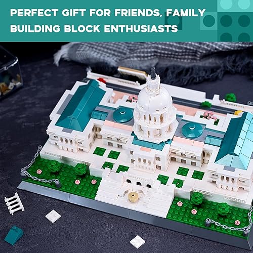 Miniatura 7 de Architectural United States Capitol Building Collection - Juego de construcción y regalo para adultos (1074 piezas)
