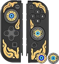 IINE Joy-Con Silicone Cover Compatible for Nintendo Switch/OLED, Anti-Slip Soft Touch Game Themed Joy-Con Case with 4 Pcs Thumb Grip Caps, Joy-con Accessory Skin Protective Cover Set