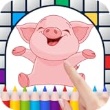 Pigs Color by Number - Free Pixel Art Game - Coloring Book Pages - Happy, Creative & Relaxing - Paint & Crayon Palette - Zoom in & Tap to Color - Share Creations with Friends!