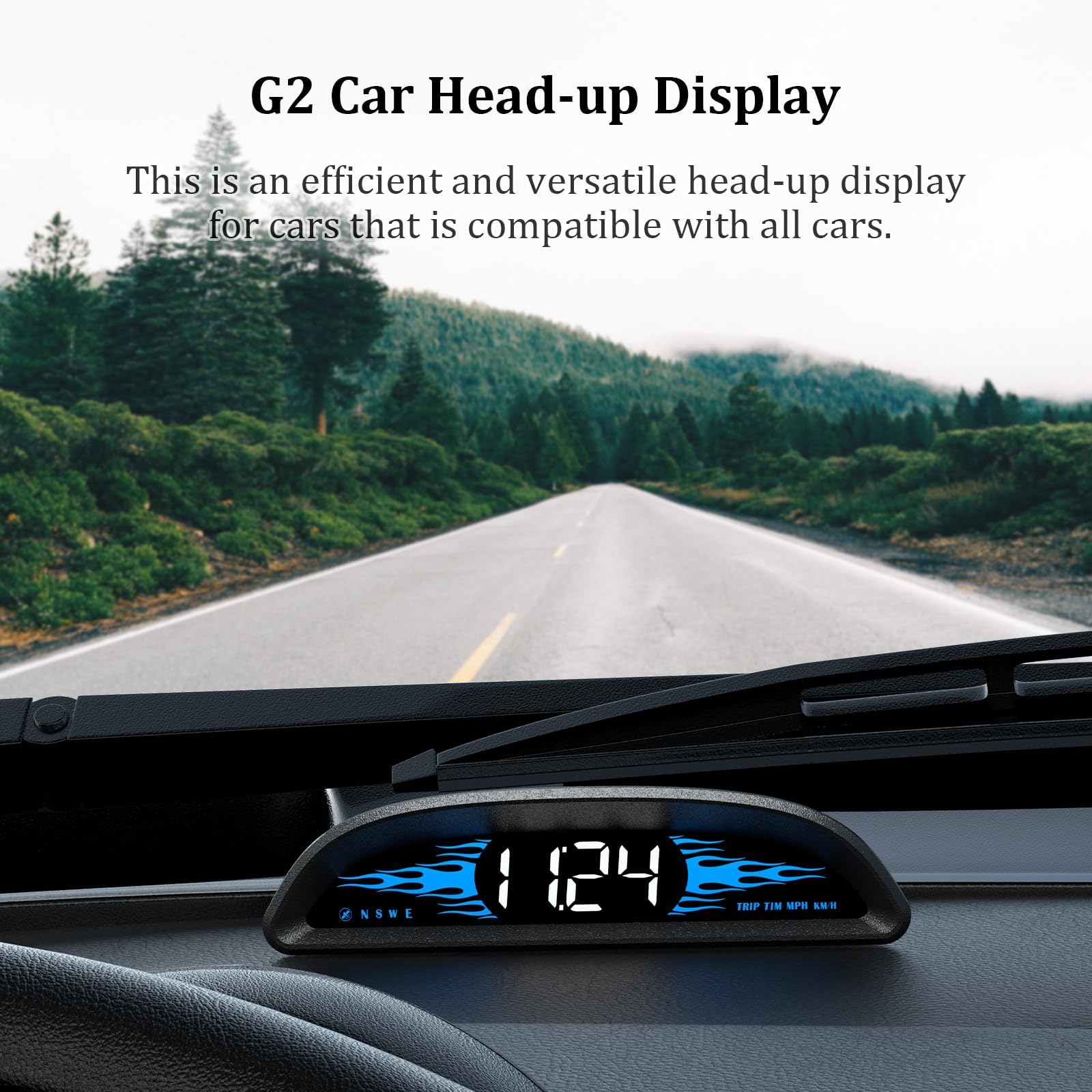 Tachimetro GPS per auto, mostra velocità, tachimetro, promemoria di velocità e promemoria di fatica, compatibile con tutte le auto, display Head Up