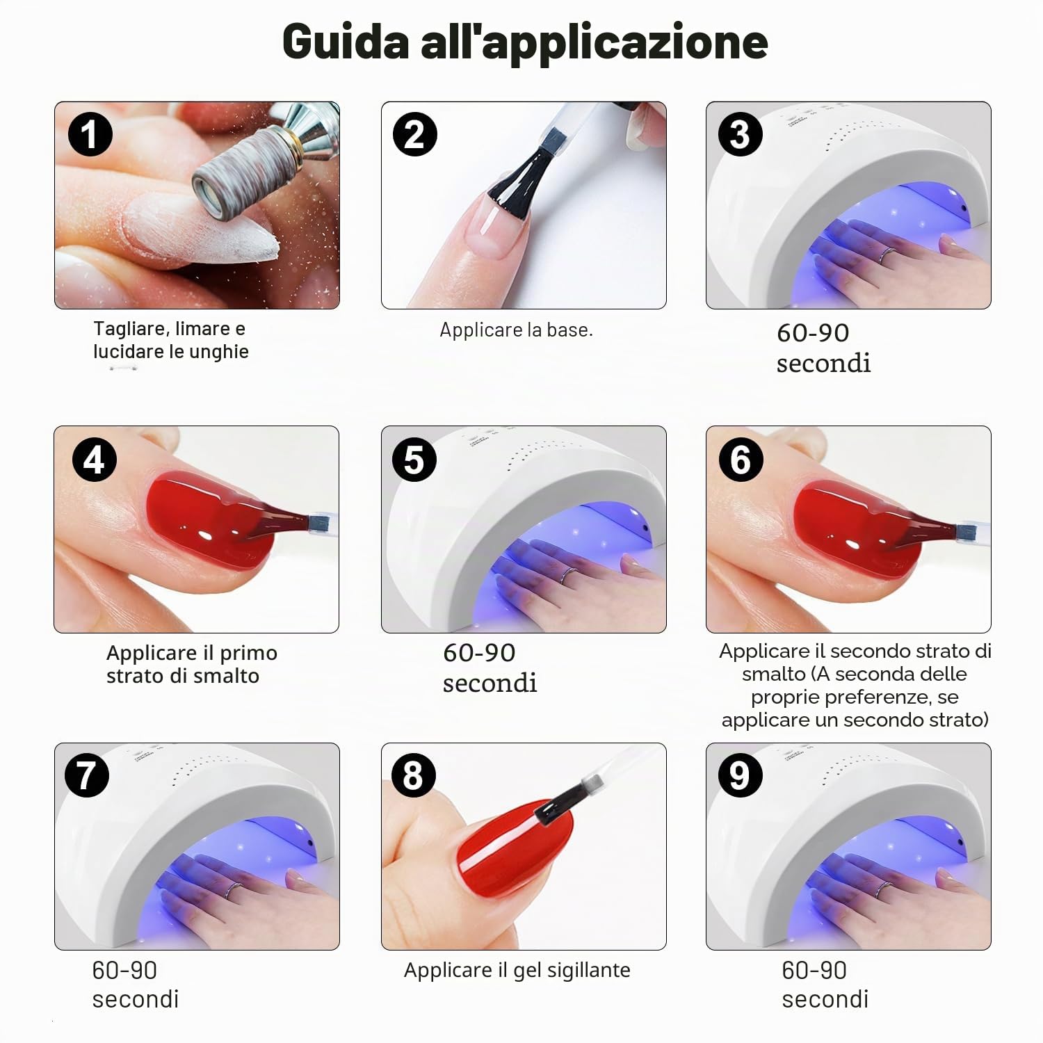 Vishine Smalto Semipermanente Unghie, 48 pcs Smalti Semipermanenti per Unghie con Base e Top Coat, Matt Coat, Smalto per Unghie in gel UV LED Nudo Rosso Semipermanente Unghie, 8ml
