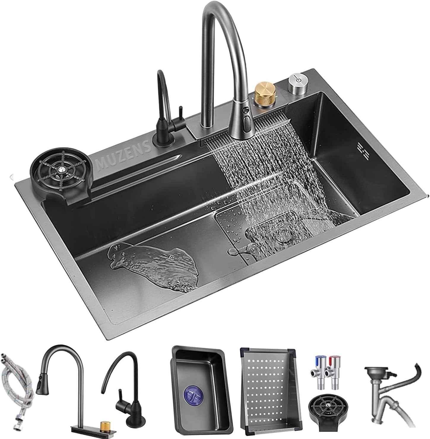 Las Mejores Ofertas En Fregaderos De Acero Inoxidable Baño Bajo Cubierta Gris | EBay