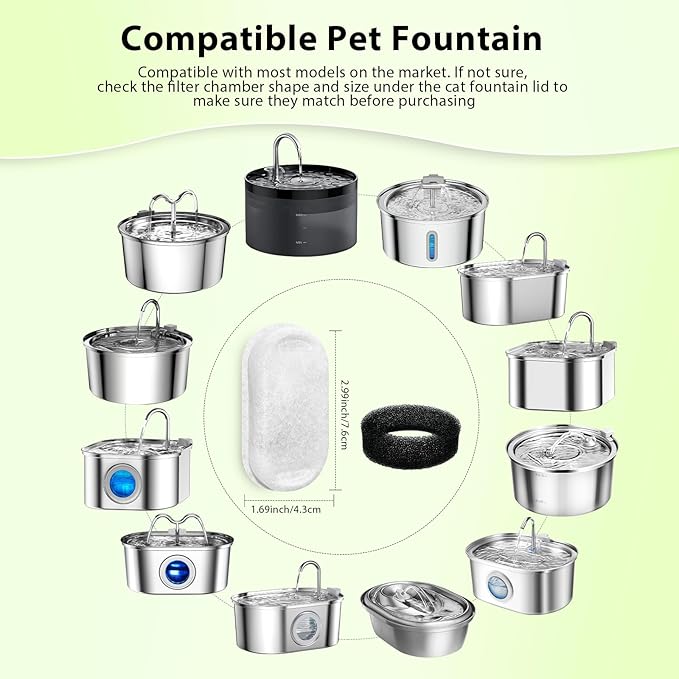 Filtros para Fuente de Agua para Gatos - 48 Paquetes miniatura 2