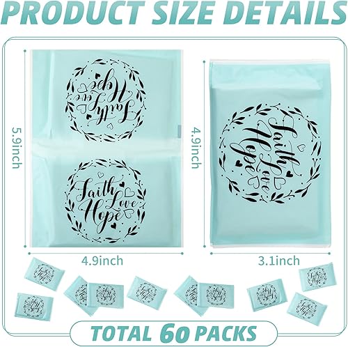 Miniatura 3 de Sinmoe Paquete de 60 pañuelos de viaje motivacionales para el rostro, lágrimas felices, 3 capas, mini pañuelos de bolsillo inspiradores, regalos de