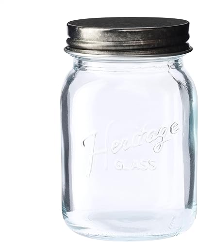 Miniatura 5 de Ashland Heritage - Tarro de vidrio de 3.5 pulgadas, contenedor de almacenamiento de plástico seguro para alimentos y suministros de manualidades,