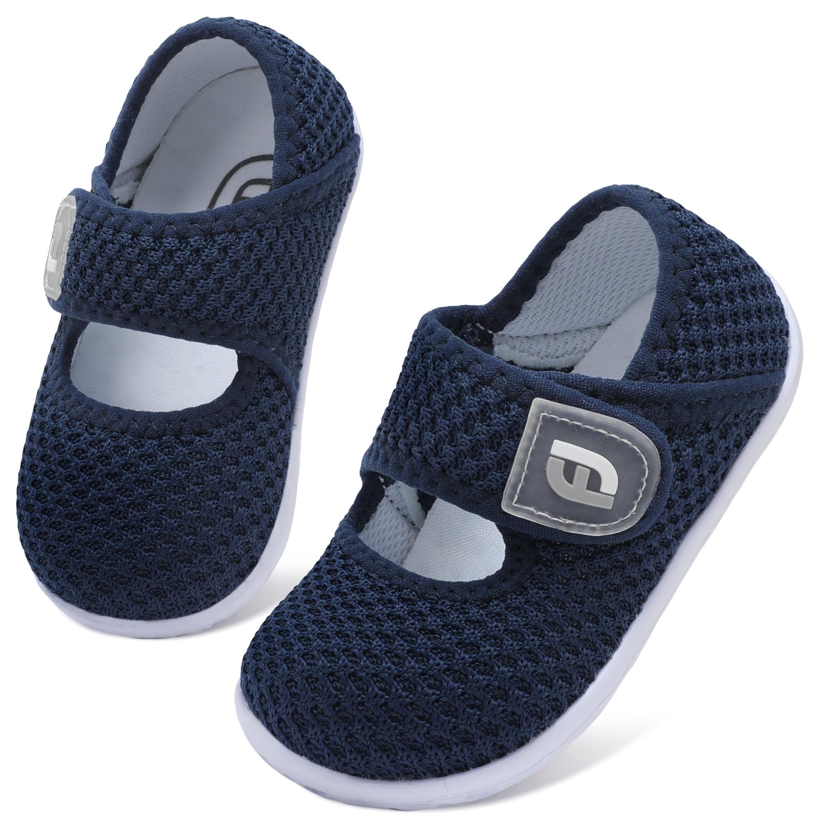 JOINFREE Toddler Shoes Boys Girls Walking Lightweight Wide Barefoot Slip On Sneakers Mary Jane School Shoe Breathable Flexible