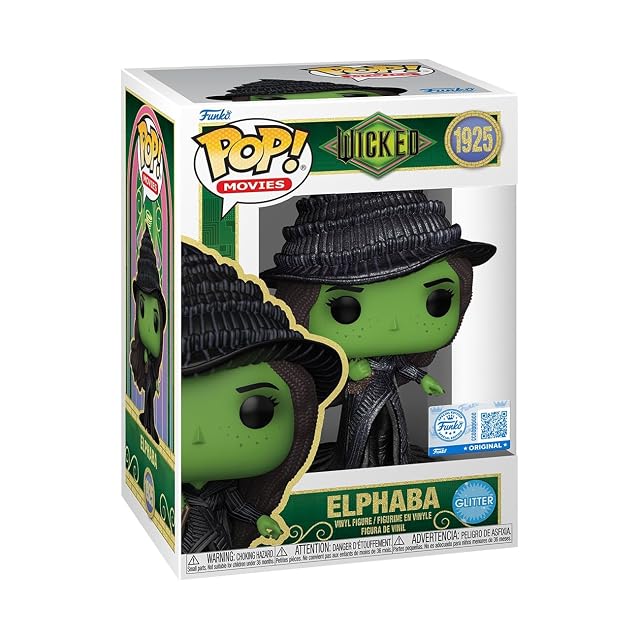Funko Pop! Movies: Wicked: For Good - Elphaba (Glitter) - Amazon Exclusive