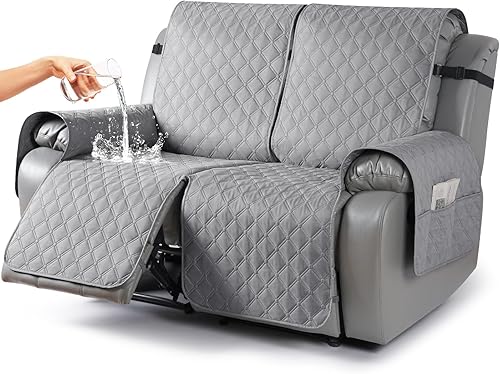 Miniatura 43 de TAOCOCO Fundas reclinables 100% impermeables, fundas de sofá reclinable con correas para las piernas, funda de sofá reclinable reversible para silla