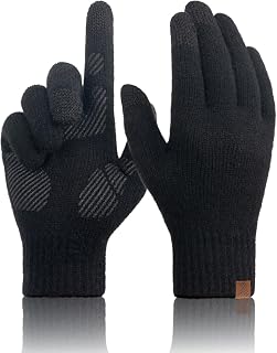 TRENDOUX Merino Wool Touchscreen Winter Gloves: Warm, Non-Slip, One Size Fits Most