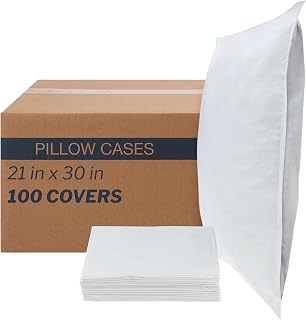McKesson Pro Advantage Disposable Pillowcases Tissue/Poly White 21x30 Inch Pack of 100 - Sanitary Moisture Barrier for Healthcare